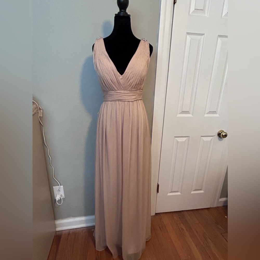 Bari Jay size 10 Nude Bridesmaids Dress